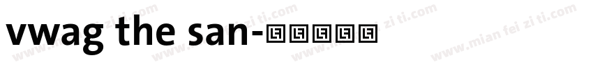 vwag the san字体转换